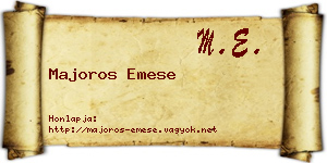 Majoros Emese névjegykártya